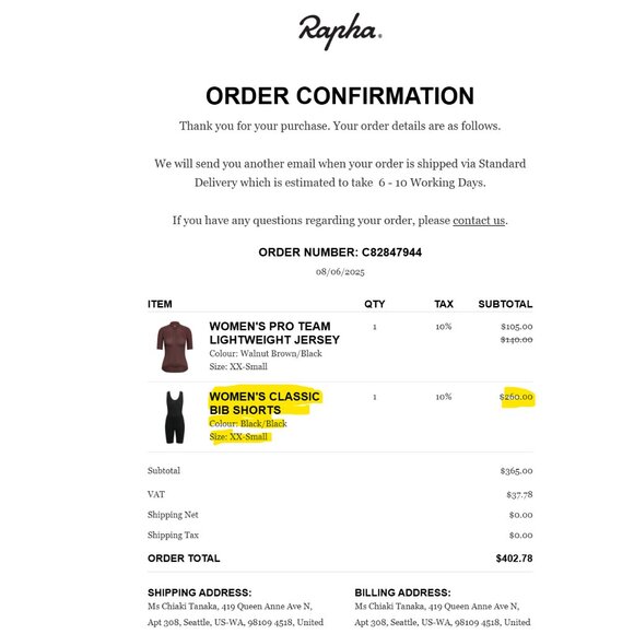 Rapha Cycling Bib Shorts - Classic Cycling Bib Shorts – Black – Size XXS – New - Picture 7 of 8